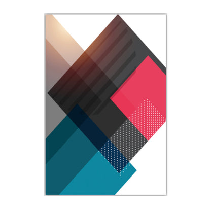 Vivolux | Farbblockierende geometrische Wandkunst nordische Textur Leinwanddruck für Werkstatt