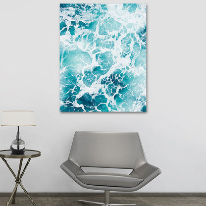 Vivolux | Fotografie Ozean Wasser Leinwand Wandkunst für das Wohnzimmer, Pastellfarbe, Mehrteilig