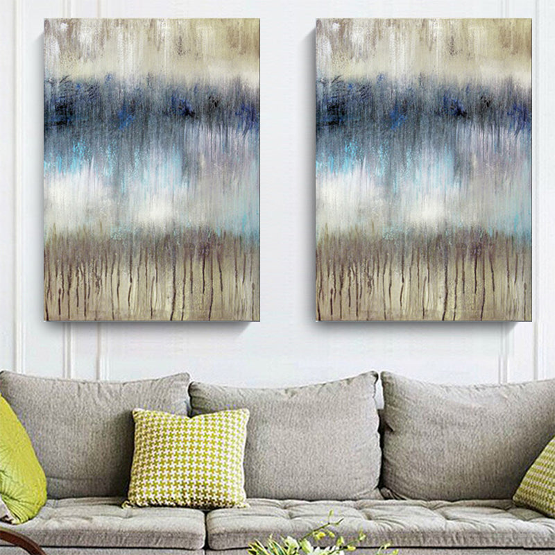 Vivolux | Abstrakte Malerei Wanddekoration Schwarze und Braune Modernistische Leinwandkunst für das Esszimmer