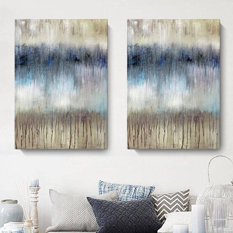 Vivolux | Abstrakte Malerei Wanddekoration Schwarze und Braune Modernistische Leinwandkunst für das Esszimmer