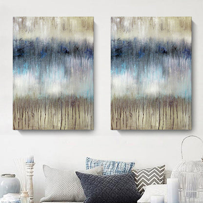 Vivolux | Abstrakte Malerei Wanddekoration Schwarze und Braune Modernistische Leinwandkunst für das Esszimmer