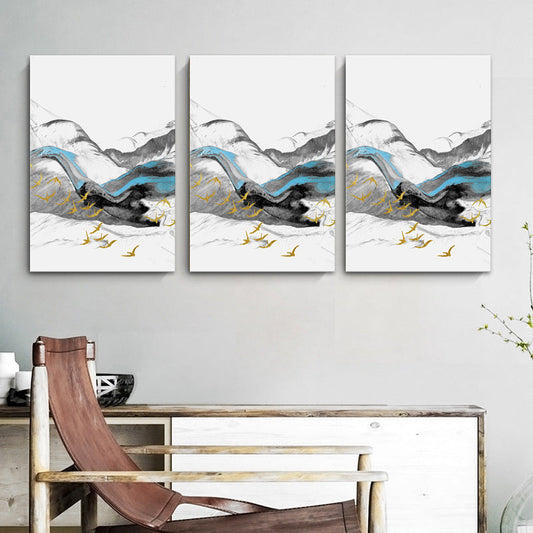 Vivolux | Vogel, der über Berge fliegt, Gemälde, texturiert, Moderne, Esszimmer, Wandkunst, Dekor