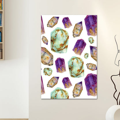 Vivolux | Achat-Leinwand Wandkunst für Zuhause Geometrisches Gemälde in Multi-Farbe, Textur-Oberfläche