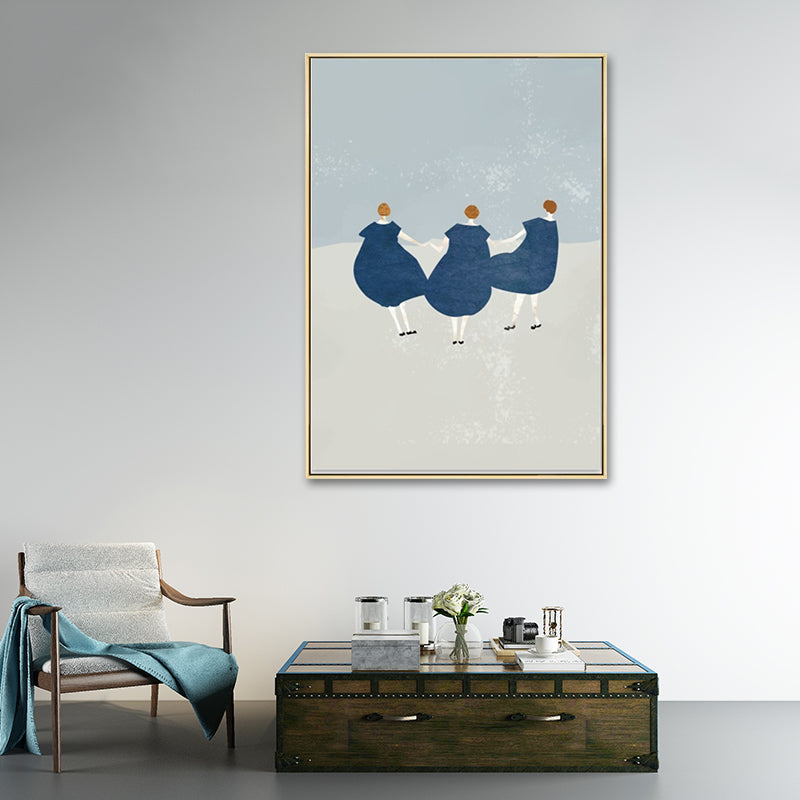 Vivolux | Leinwandstruktur Malerei Nordischer Gentleman, der eine herzförmige Blume hält Wandkunst