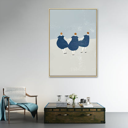 Vivolux | Leinwandstruktur Malerei Nordischer Gentleman, der eine herzförmige Blume hält Wandkunst