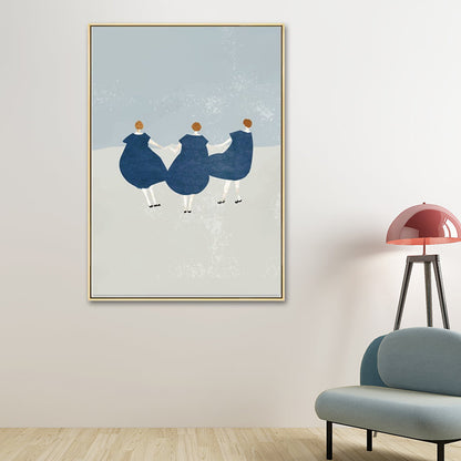 Vivolux | Leinwandstruktur Malerei Nordischer Gentleman, der eine herzförmige Blume hält Wandkunst