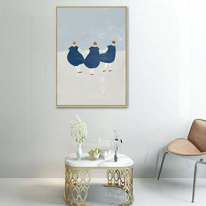 Vivolux | Leinwandstruktur Malerei Nordischer Gentleman, der eine herzförmige Blume hält Wandkunst