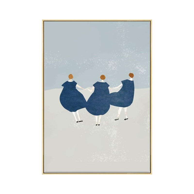 Vivolux | Leinwandstruktur Malerei Nordischer Gentleman, der eine herzförmige Blume hält Wandkunst