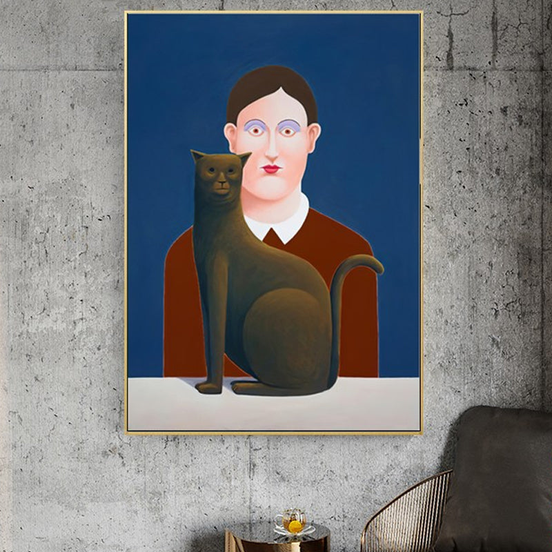 Vivolux | Figurative Schilderkunst Canvas Art Textuuroppervlak Modernistische Woonkamer Wanddecoratie in Zachte Kleur