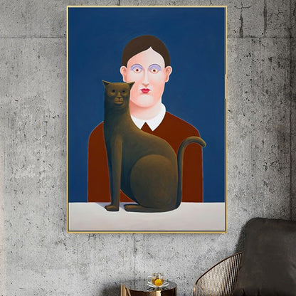 Vivolux | Figurative Schilderkunst Canvas Art Textuuroppervlak Modernistische Woonkamer Wanddecoratie in Zachte Kleur