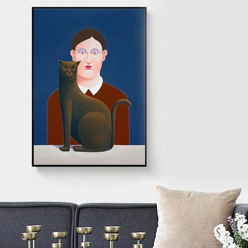 Vivolux | Figurative Schilderkunst Canvas Art Textuuroppervlak Modernistische Woonkamer Wanddecoratie in Zachte Kleur