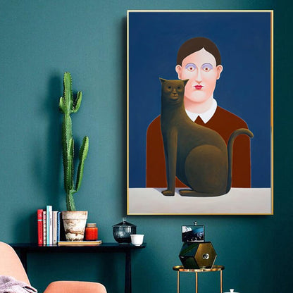 Vivolux | Figurative Schilderkunst Canvas Art Textuuroppervlak Modernistische Woonkamer Wanddecoratie in Zachte Kleur