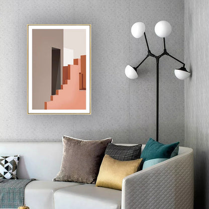 Vivolux | Nordic Still Life Geometrischer Kunstdruck Pastellfarbe Texturiert Wanddekoration für das Wohnzimmer
