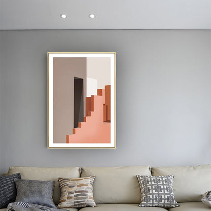 Vivolux | Nordic Still Life Geometrischer Kunstdruck Pastellfarbe Texturiert Wanddekoration für das Wohnzimmer