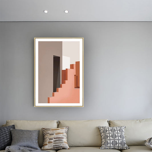 Vivolux | Nordic Still Life Geometrischer Kunstdruck Pastellfarbe Texturiert Wanddekoration für das Wohnzimmer