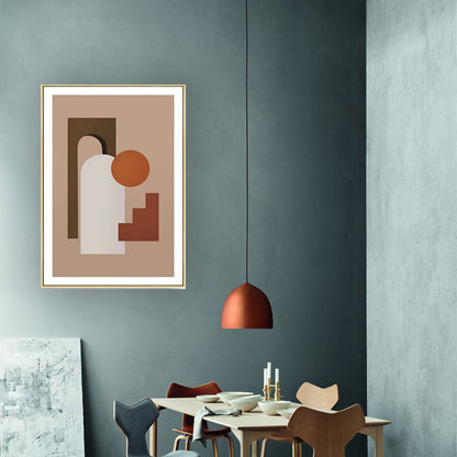 Vivolux | Nordic Still Life Geometrischer Kunstdruck Pastellfarbe Texturiert Wanddekoration für das Wohnzimmer