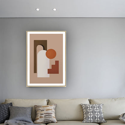 Vivolux | Nordic Still Life Geometrischer Kunstdruck Pastellfarbe Texturiert Wanddekoration für das Wohnzimmer