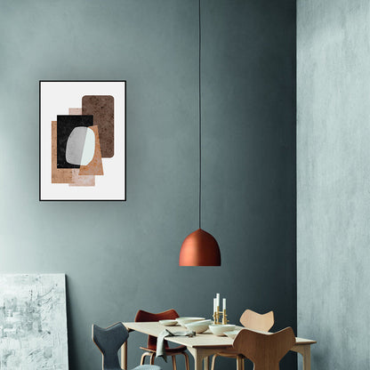 Vivolux | Texturiertes geometrisches Wandkunstdekor minimalistischer Leinwanddruck in sanftem Licht für das Zuhause