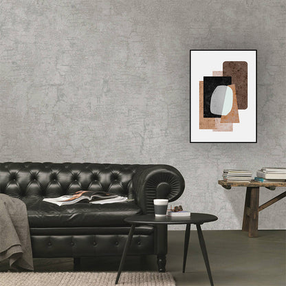Vivolux | Texturiertes geometrisches Wandkunstdekor minimalistischer Leinwanddruck in sanftem Licht für das Zuhause