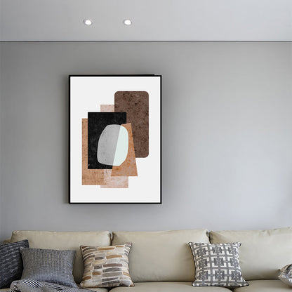 Vivolux | Texturiertes geometrisches Wandkunstdekor minimalistischer Leinwanddruck in sanftem Licht für das Zuhause