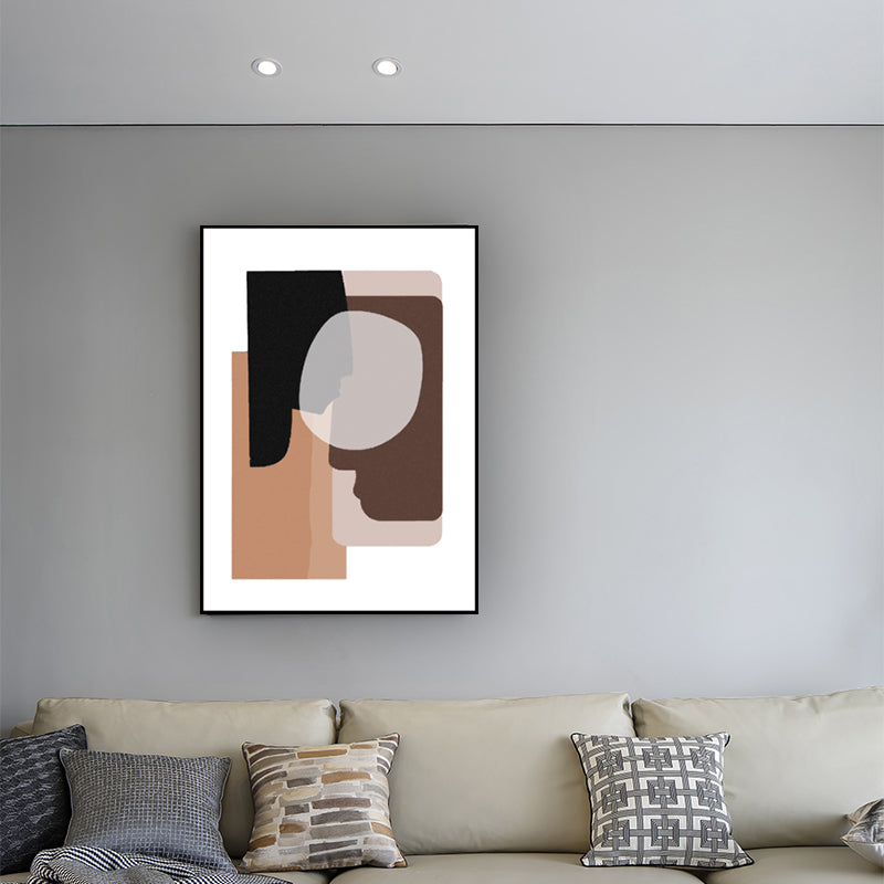 Vivolux | Texturiertes geometrisches Wandkunstdekor minimalistischer Leinwanddruck in sanftem Licht für das Zuhause