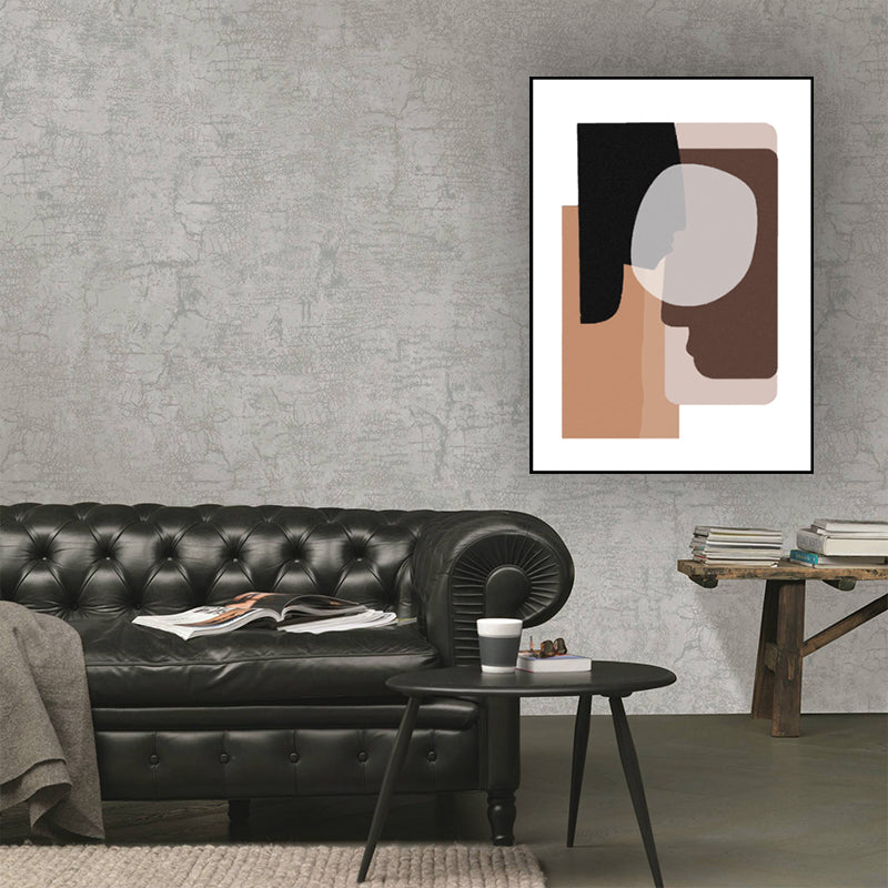 Vivolux | Texturiertes geometrisches Wandkunstdekor minimalistischer Leinwanddruck in sanftem Licht für das Zuhause