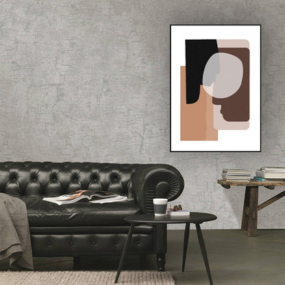 Vivolux | Texturiertes geometrisches Wandkunstdekor minimalistischer Leinwanddruck in sanftem Licht für das Zuhause