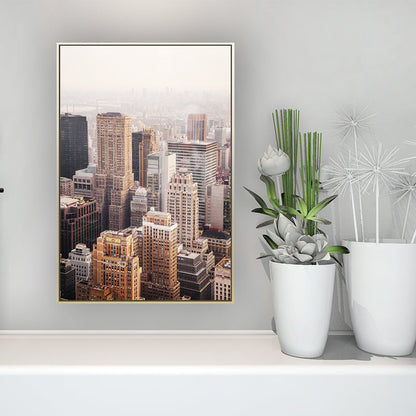 Vivolux | Texturierte Stadtlandschaft Wandkunstprint Moderner Stil Leinwanddekoration für Wohnzimmer