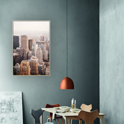 Vivolux | Texturierte Stadtlandschaft Wandkunstprint Moderner Stil Leinwanddekoration für Wohnzimmer