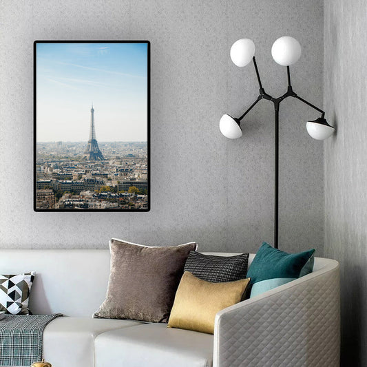 Vivolux | Texturierte Stadtlandschaft Wandkunstprint Moderner Stil Leinwanddekoration für Wohnzimmer