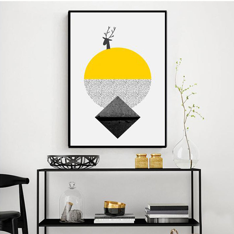 Vivolux | Nordic Abstract Geometric Canvas Kunst Lichtfarbe Textur Wanddekoration für Zuhause