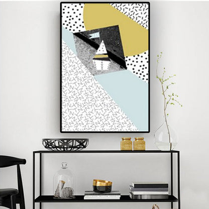 Vivolux | Nordic Abstract Geometric Canvas Kunst Lichtfarbe Textur Wanddekoration für Zuhause