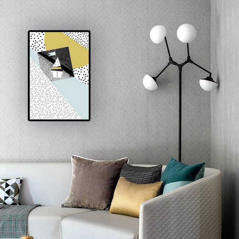 Vivolux | Nordic Abstract Geometric Canvas Kunst Lichtfarbe Textur Wanddekoration für Zuhause