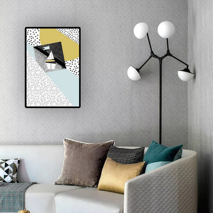 Vivolux | Nordic Abstract Geometric Canvas Kunst Lichtfarbe Textur Wanddekoration für Zuhause