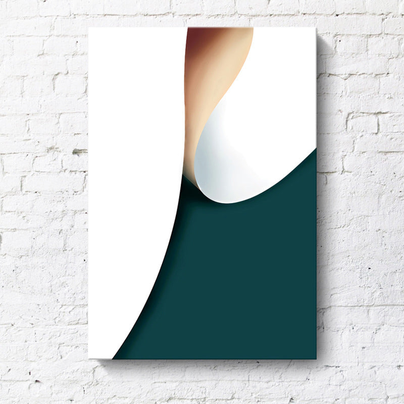 Vivolux | Eenvoudige Rolpatroon Abstracte Kunstprint Groene Textuur Wanddecoratie voor Gang