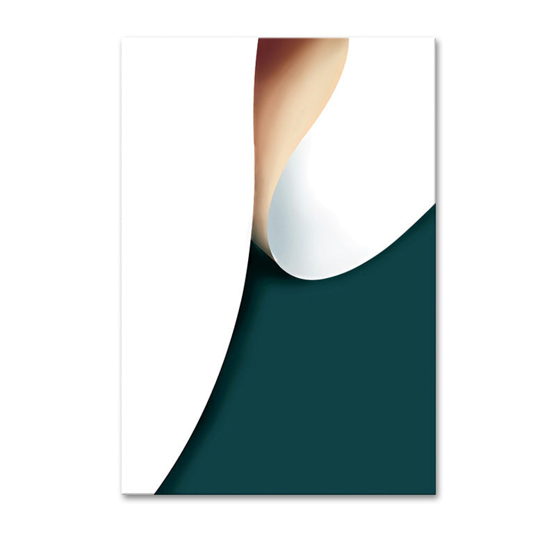 Vivolux | Eenvoudige Rolpatroon Abstracte Kunstprint Groene Textuur Wanddecoratie voor Gang