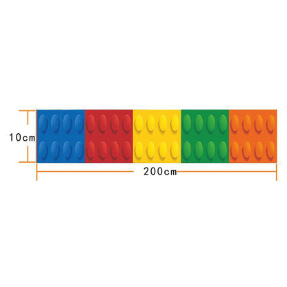 Vivolux | PVC Zelfklevende Wanddecoratie Kinderstijl Bouwblokken Muurbedekking voor Baby Kamer