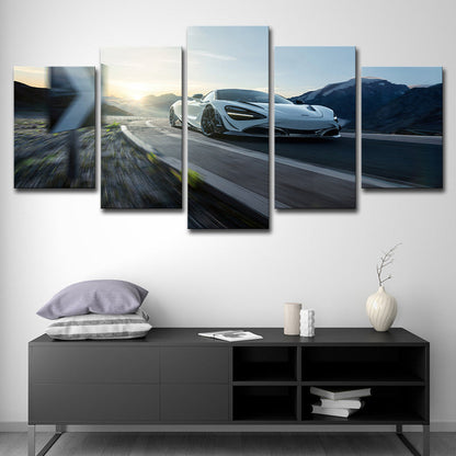 Vivolux | Sportwagen Dappere Wandkunst Zwart-Wit Moderne Canvasprint voor Jongens Slaapkamer