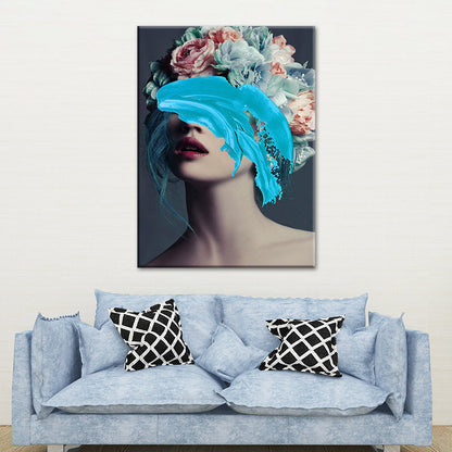 Vivolux | Glam Figure Wanddekoration Leinwand Textured Pastellfarben Wandkunstdruck für Esszimmer