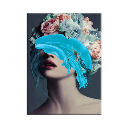 Vivolux | Glam Figure Wanddekoration Leinwand Textured Pastellfarben Wandkunstdruck für Esszimmer