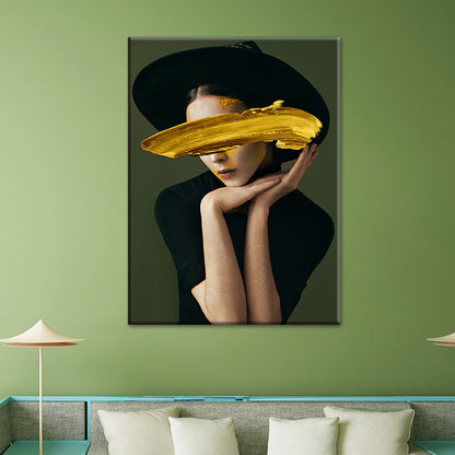 Vivolux | Glam Figure Wanddekoration Leinwand Textured Pastellfarben Wandkunstdruck für Esszimmer