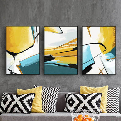 Vivolux | Contemporary Abstract Painting Canvas Gele Textuur Muurkunst Decor voor Woonkamer