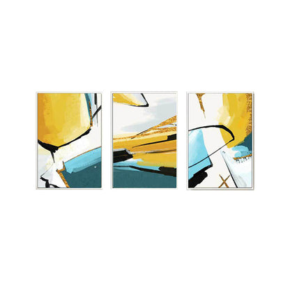 Vivolux | Contemporary Abstract Painting Canvas Gele Textuur Muurkunst Decor voor Woonkamer