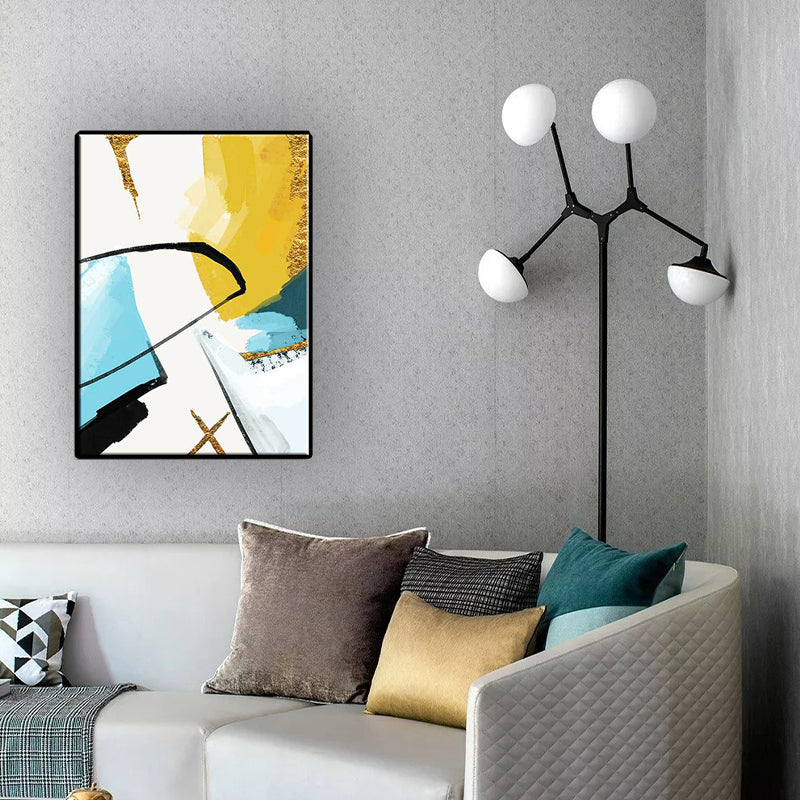 Vivolux | Contemporary Abstract Painting Canvas Gele Textuur Muurkunst Decor voor Woonkamer
