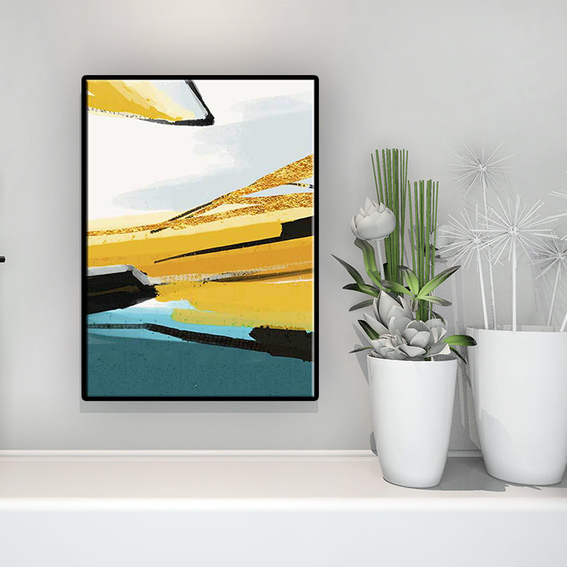 Vivolux | Contemporary Abstract Painting Canvas Gele Textuur Muurkunst Decor voor Woonkamer