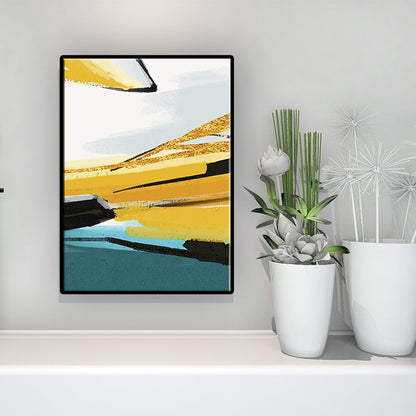 Vivolux | Contemporary Abstract Painting Canvas Gele Textuur Muurkunst Decor voor Woonkamer