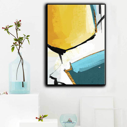 Vivolux | Contemporary Abstract Painting Canvas Gele Textuur Muurkunst Decor voor Woonkamer
