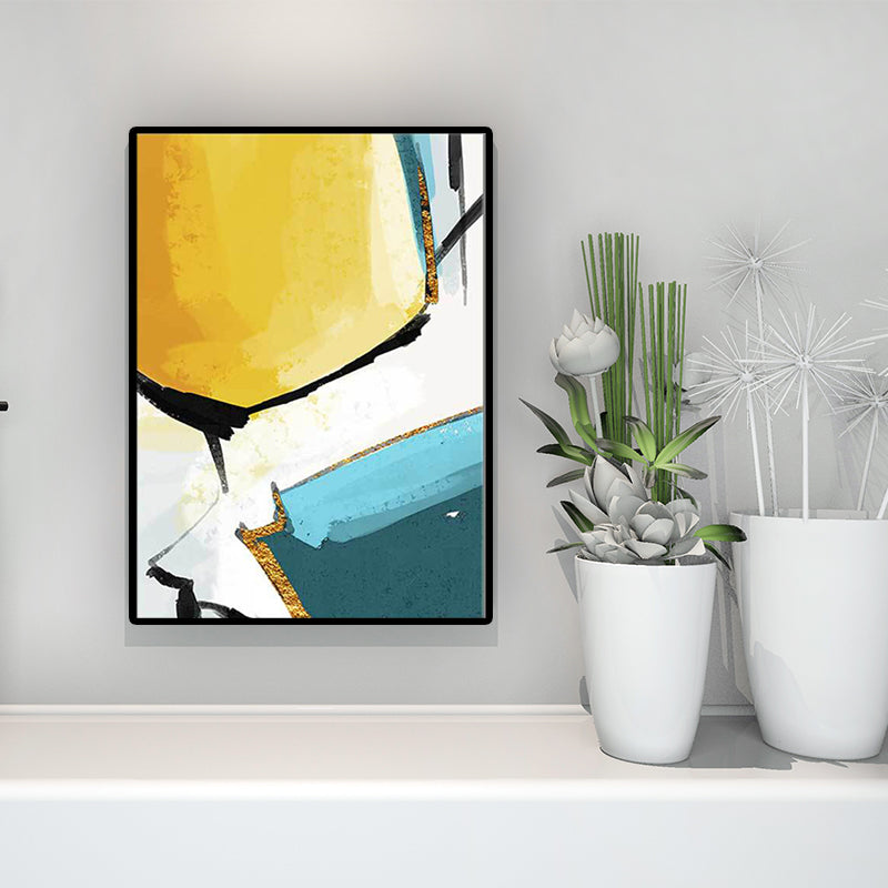 Vivolux | Contemporary Abstract Painting Canvas Gele Textuur Muurkunst Decor voor Woonkamer