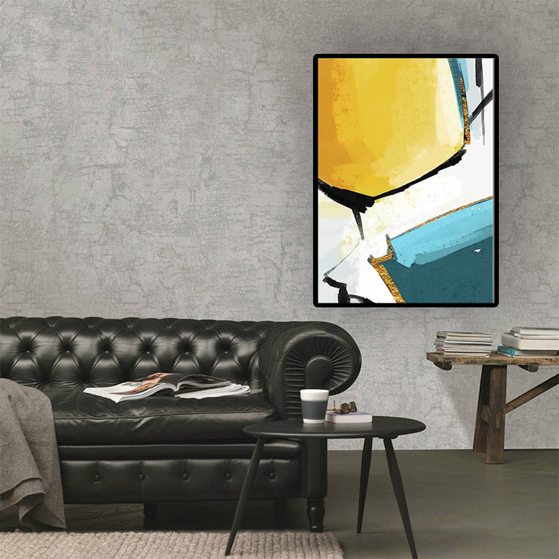 Vivolux | Contemporary Abstract Painting Canvas Gele Textuur Muurkunst Decor voor Woonkamer