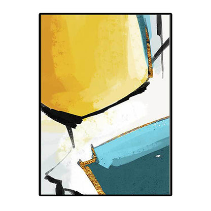 Vivolux | Contemporary Abstract Painting Canvas Gele Textuur Muurkunst Decor voor Woonkamer